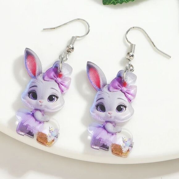 Adorable Bunny Earrings for Kids and Adults - Picture 1 of 5